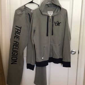 True Religion Hoodie/Sweater and Sweatpants Set XL/TG
